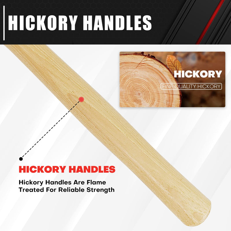 C&T 2 Pound Solid Brass Non-Sparking Hammer with Hickory Wood Handle, Non Marring, 2lb