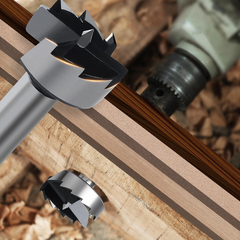 Forstner Drill Bit 13 mm Wood Drill Bit 8 mm Round Shaft, 90 mm | For hardwood, softwood, forstner bits, deep drilling, woodworking 13mm
