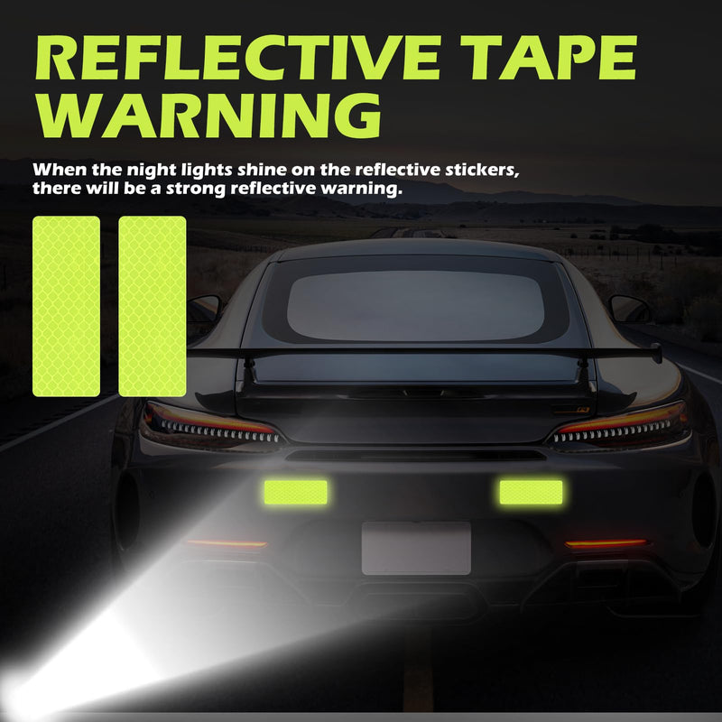 20 Pack Reflective Safety Tape Stickers Diamond Grade High Visibility Reflectors, Waterproof Reflective Stickers for Helmet, Bike Reflectors for Night Riding, Car, Mailbox, Trailer, Outdoor Use
