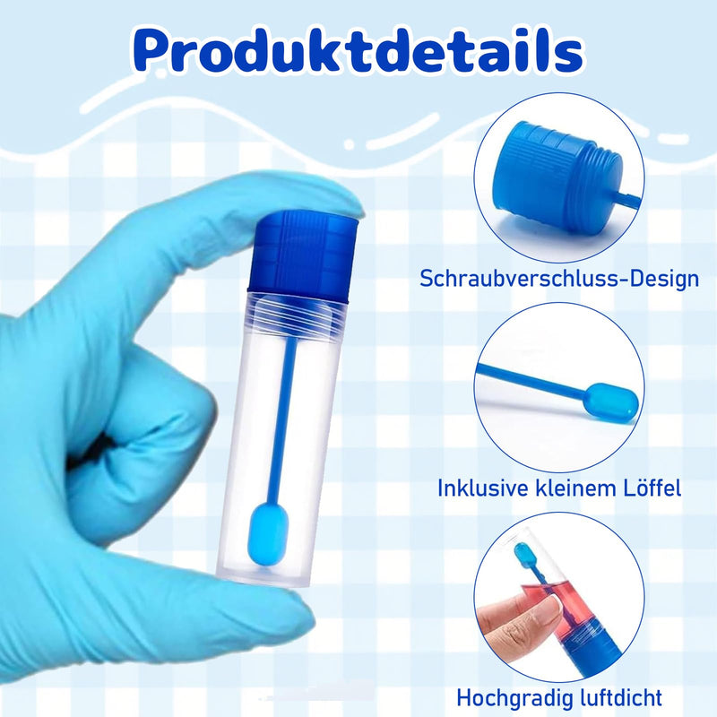 Pack of 20 Stool Sample Tubes | Stool Sample Tubes, Dog and Cat Stool Tubes, Sample Tubes with Spoon and Screw Cap for Pet Testing
