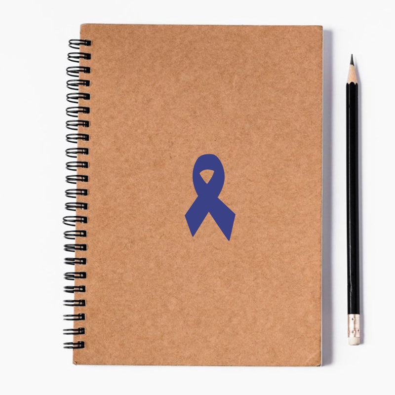 [Australia - AusPower] - WANDIC 0.75 * 1.28'' Blue Ribbon Awareness Sticker, 500 PCS Ribbon-Shaped Label Roll for Colon, Prostate, Rectal Cancer and Child Abuse Hope Awareness 