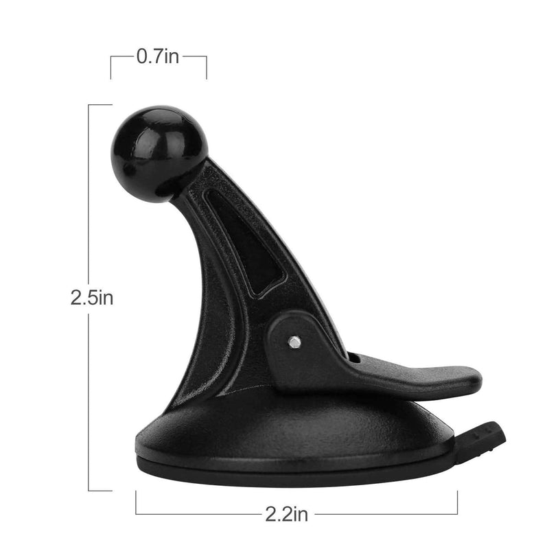 [Australia - AusPower] - GPS Windshield Mount Holder for Garmin Nuvi Drive Drivesmart Series with 17mm Swivel Ball Mounting Pattern, Garmin Suction Cup Mount Black 