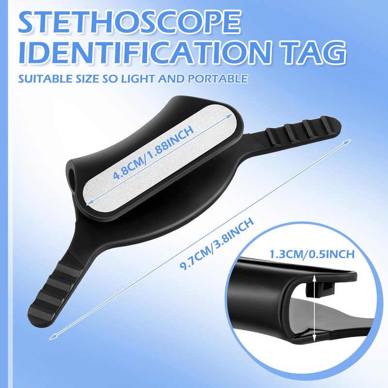 [Australia - AusPower] - 10 Pcs Stethoscope Name Tag Stethoscope ID Tag Personalized Identification Tag with Name Label Stickers Practical Gift Nurses, Doctors, Veterinarians and Med Students 