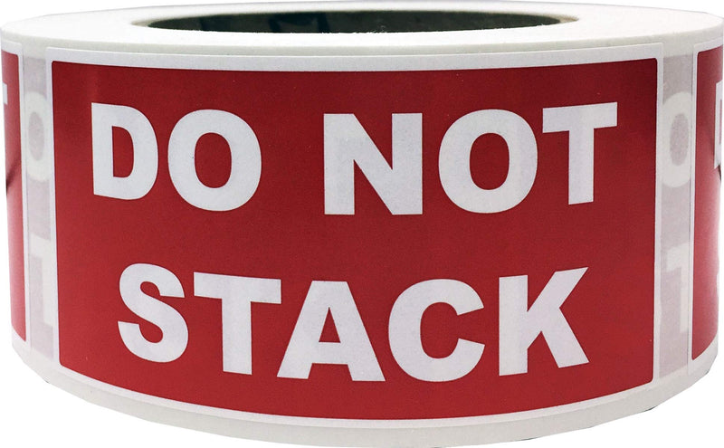 DO NOT Stack Labels – 2 x 4 Inch Adhesive Stickers, 500 Total Labels Per Roll for Shipping, Pallets, Warehouses, and Inventory Handling – Made in the USA