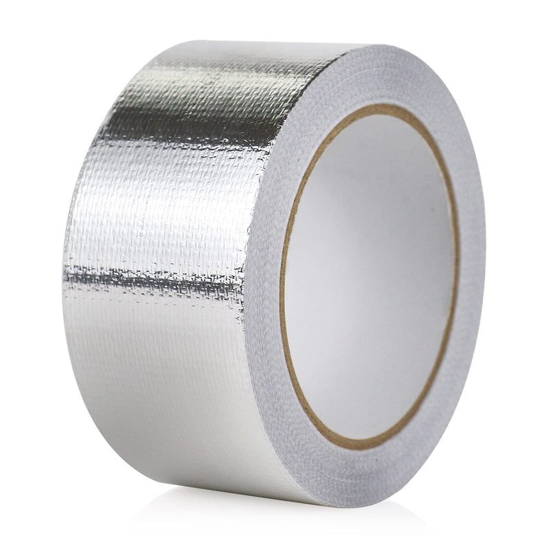 BOMEI PACK 1 Roll Aluminum Foil Heat Shield Cool Tape 2 Inch x 66 ft Heat Reflective Thermal Barrier Reflective Tape for Hose and Auto Use 2in*66ft