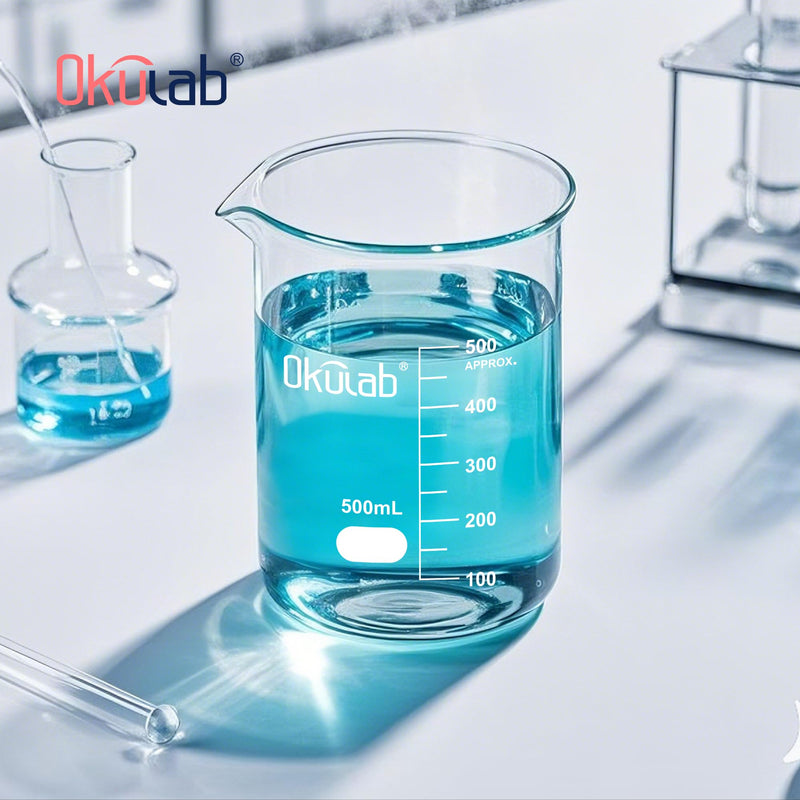 6 Pcs 300mL Glass Beaker Set, Low Form Beakers, Graduated Glass Beakers for Lab, Classroom, Craft, Kitchen,BKLG300A6-X 6 Pcs of 300ml