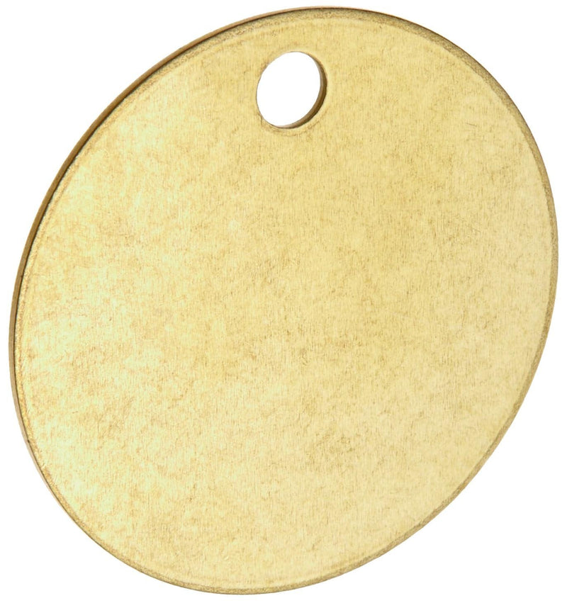 Brady Blank Valve Tags - Round Brass Tags, 1-1/2" Diameter, B-907 - 23210 , 25 count (pack of 1)