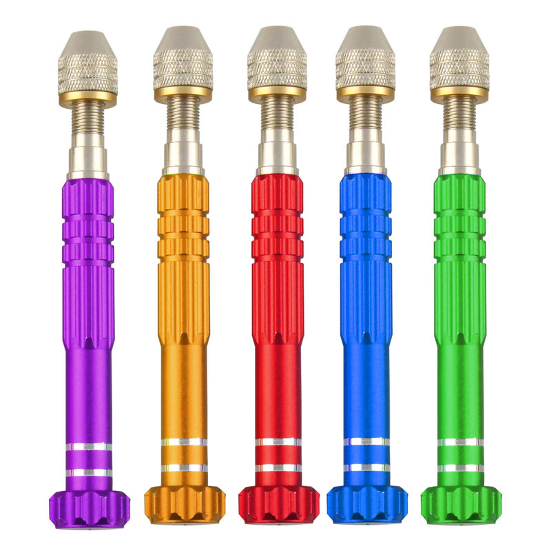 [Australia - AusPower] - Larcele Precision Pin Vise Hand Drill, Keyless Mini Adaptor Chuck, 3 Jaw Chuck, for Micro Drill Bits 0" to 1/8" SDZKQ-02 (Red) Red 