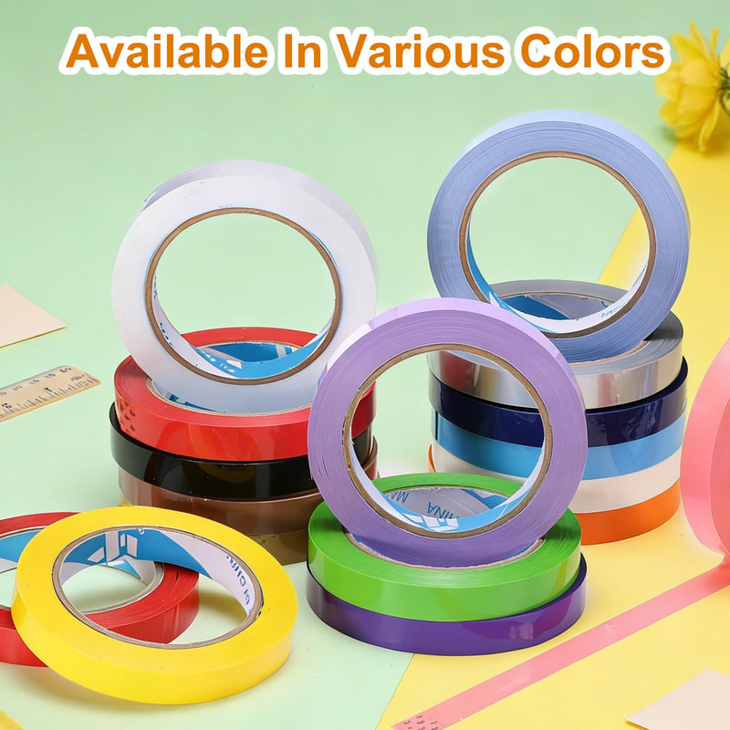 MECCANIXITY Poly Bag Sealing Tape, 9/16" x 100 Yard Plastic Bag Sealer Tape Packaging Sealing for Shops Packaging Food Vegetable Meat Cake Bread Freezer Ice, Silver 9/16" 1