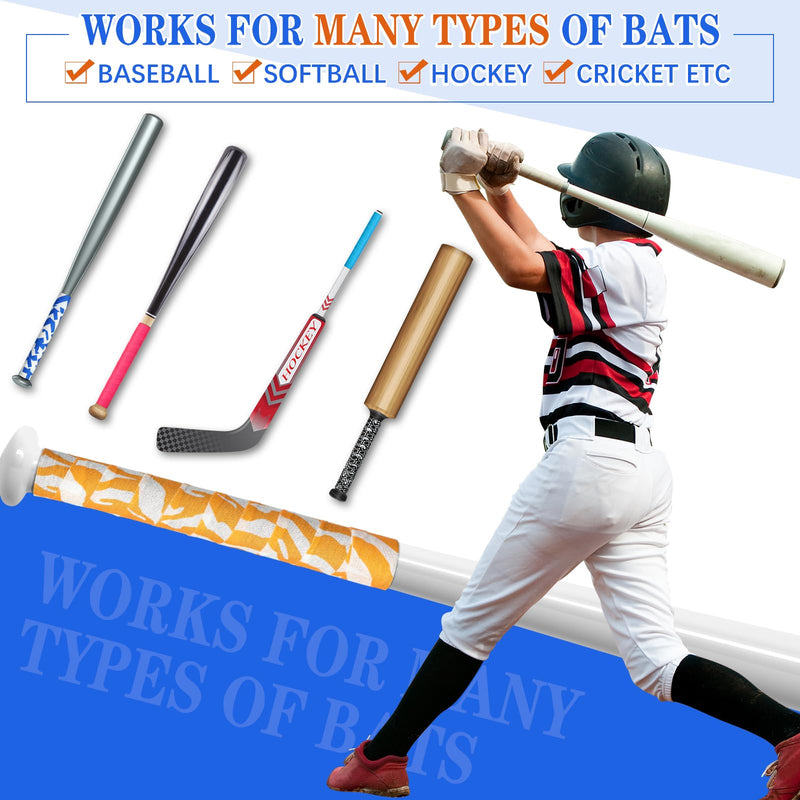 Sosation 12 Rolls Bat Grip Tape Comfortable and Soft Full Adhesive Baseball Softball Precut Batting Grip Tape Replacement for Sports 0.98 x 393.7 Inch Texture
