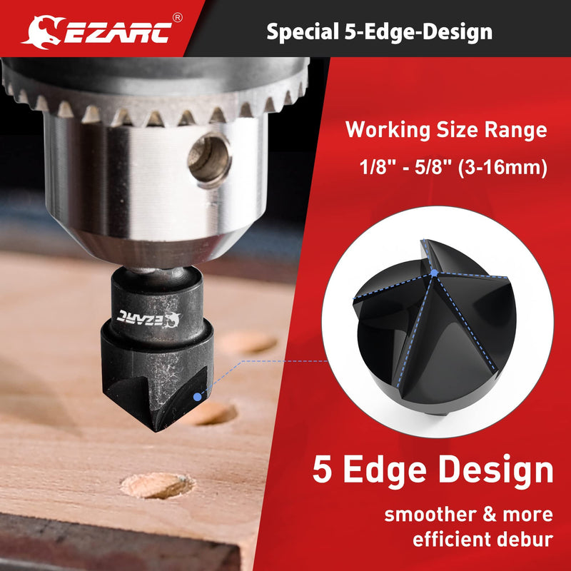 [Australia - AusPower] - EZARC Deburring Chamfer Tool Set, 2PCS External Internal Rotary Deburring & Chamfer Tool, External Debur Coverage, Remove Burr for Newly Cut Pipes 2 PCS 