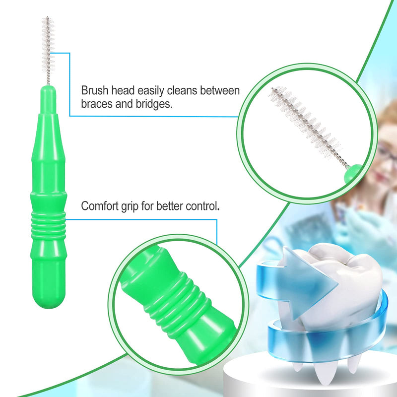 [Australia - AusPower] - 350 Pieces Interdental Brush Tooth Floss Tooth Cleaning Tool Toothpick Dental Tooth Flossing Head Oral Dental Flosser Teeth Soft Dental Picks Refill Dental Flosser Toothpick Cleaners (Mixed Color) Mixed Color 