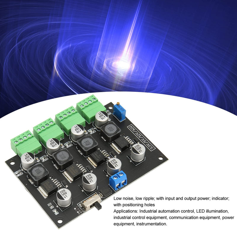 [Australia - AusPower] - Multi Channel Power Supply Module 3.3V 5V 12V ADJ Voltage Output Power Module 4 LM 2596 Instrument PCB Board 