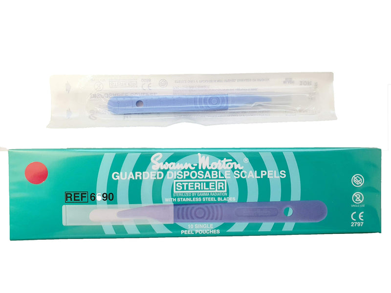 [Australia - AusPower] - Swann-Morton® #10R Sterile Disposable Scalpels with Blade and Guard 