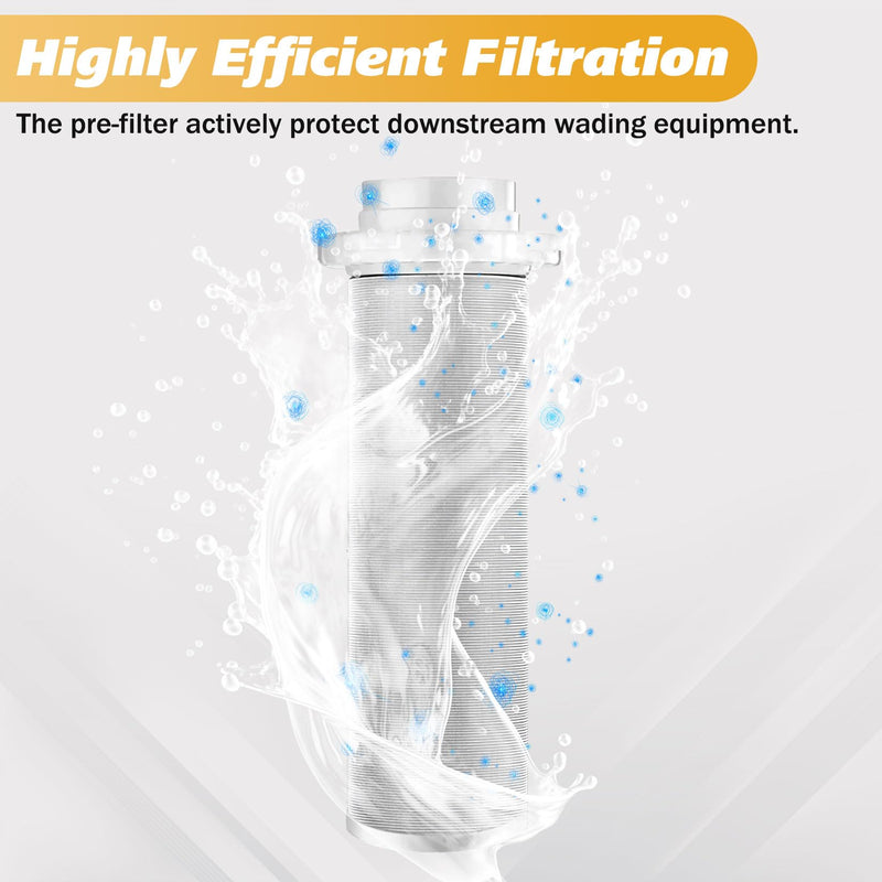 [Australia - AusPower] - Forhandy Water Filter Reusable Filter Combination 1 Inch & G3/4 "MNPT+G3/4" Pre-Filter Sediment Filter Fine Filter Flushable Fine Filter with Adapter Spin-Down Sediment Water Filter 1"&g3/4"m+g3/4"f 