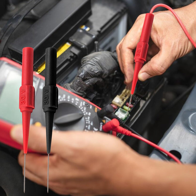 [Australia - AusPower] - Measuring Tips for Multimeters, Test Probes Multimeter Measuring Tips, Test Probes Test Probes for Multimeter, 0.7 mm Test Probe Piercing Needle Probe Test Tip for Measurement Electrical Industry Pack 