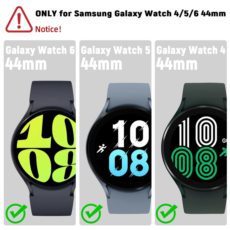 [Australia - AusPower] - [4 Pack Galaxy Watch 6 44mm Screen Protector & Galaxy Watch 5 44mm/ Watch 4 44mm Screen Protector,Tempered Glass Protectors Accessories for Samsung Watch 6/5/4 44mm (NOT for Others Models) 