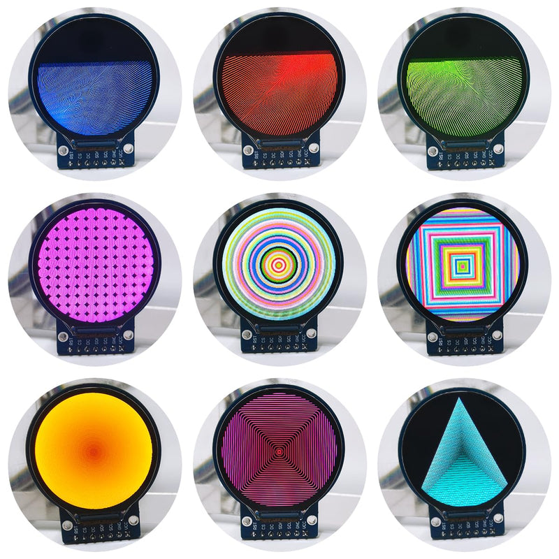 [Australia - AusPower] - 3PCS 1.28 Inch TFT LCD Round Display Screen Module RGB 240 * 240 GC9A01 Driver 4 Wire SPI for Arduino 