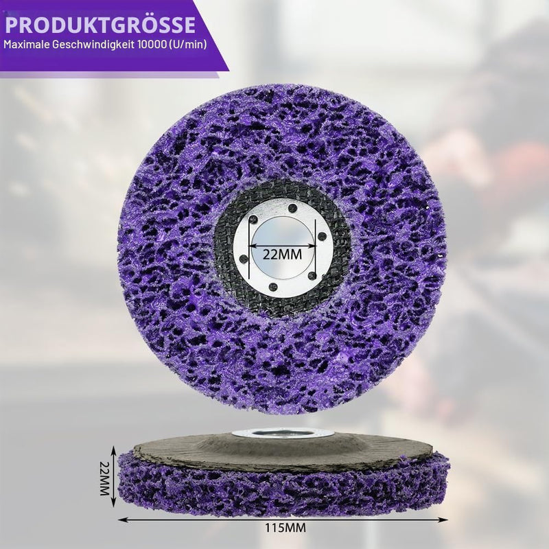 CSD Sanding Disc, 4 Pieces Diameter 115 mm Cleaning Disc Set, Coarse Grinding Disc, Purple Coarse Cleaning Disc for Angle Grinder for Surface Hen Processing, Polishing, Rust Removal 4 pieces, diameter 115 mm