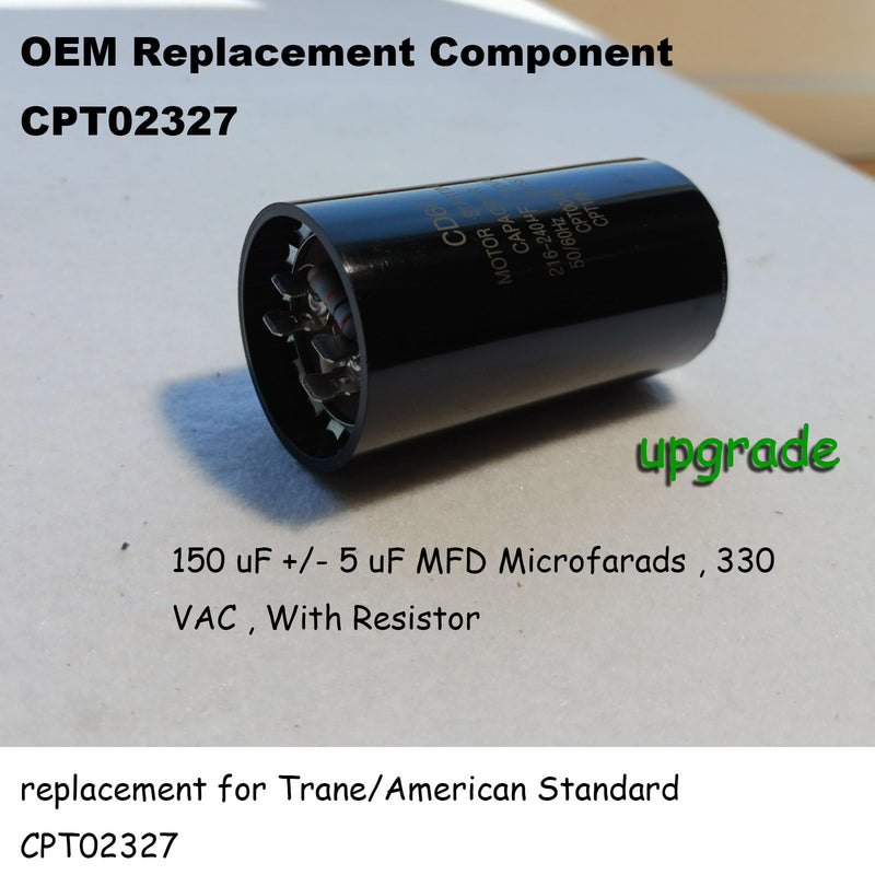 CPT02327 135-162 MFD 330 VAC Start Capacitor Replacement for Trane CPT02327, CPT-2327
