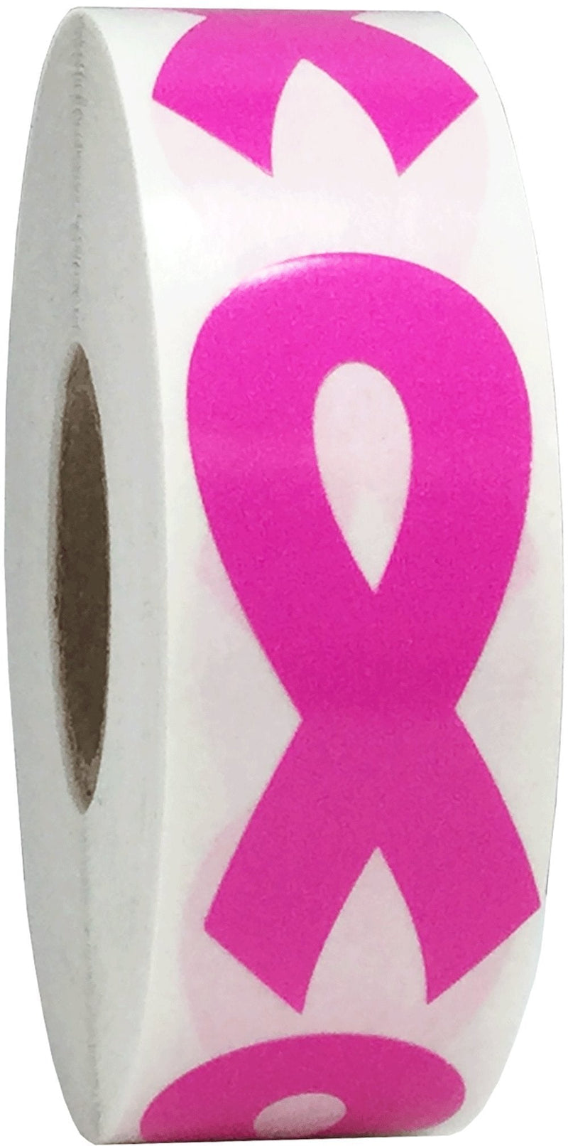 Hot Pink Awareness Ribbon Stickers 2 Inch 500 Total Adhesive Labels