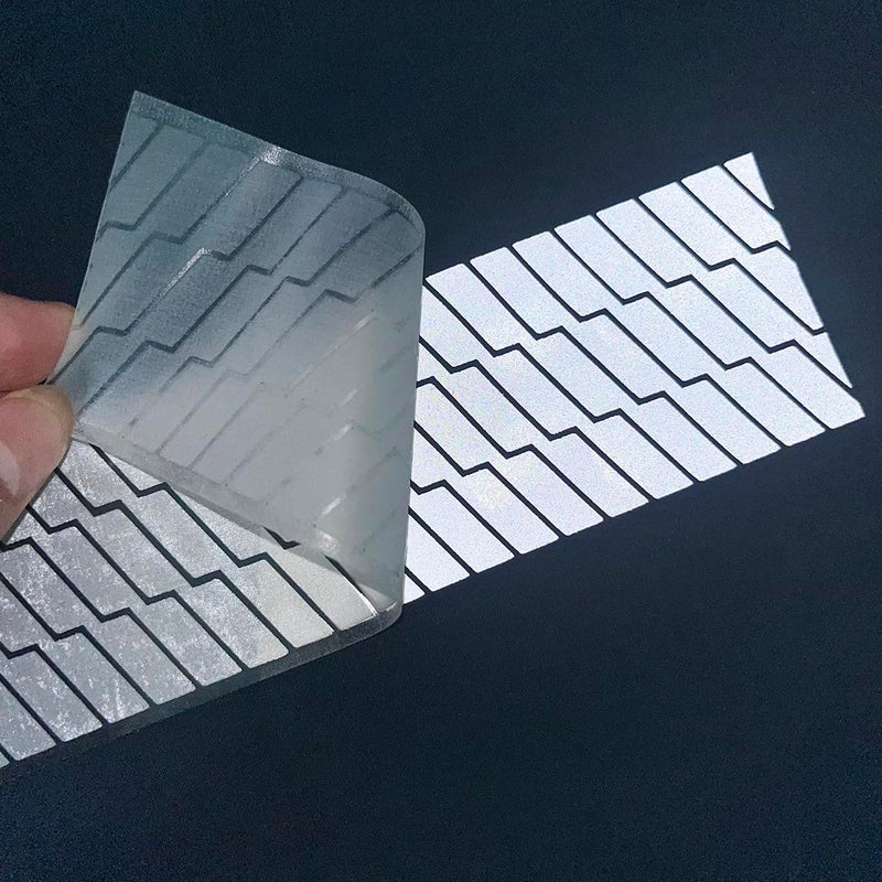 High Visibility Silver Reflective Heat Transfer Vinyl Iron On Tape for Clothing Striped-2# (2 Inch x 10 Yard)