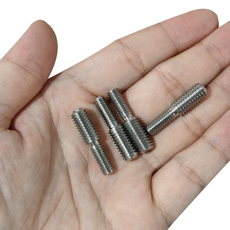 [Australia - AusPower] - PATIKIL M6x15mm to M8x15mm Double End Threaded Stud Screw Bolt, 10 Pack 304 Stainless Steel Rod Bolts Thread Reducer Adapter for Furniture Fastener, Hardware Connectors 