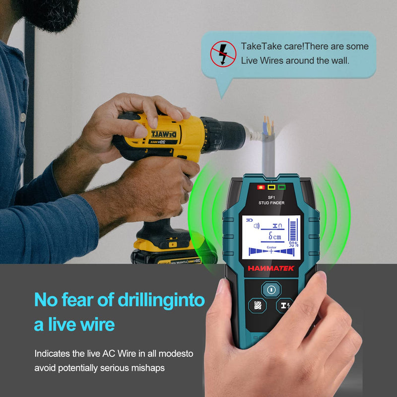 [Australia - AusPower] - HANMATEK Digital Multimeter Auto-Ranging Voltmeter 6000 Counts TRMS Smart Electrical Tester, HANMATEK Stud Finder Wall Scanner Detector with Pro Smart Sensor, Audio Alarm and HD LCD Display, 