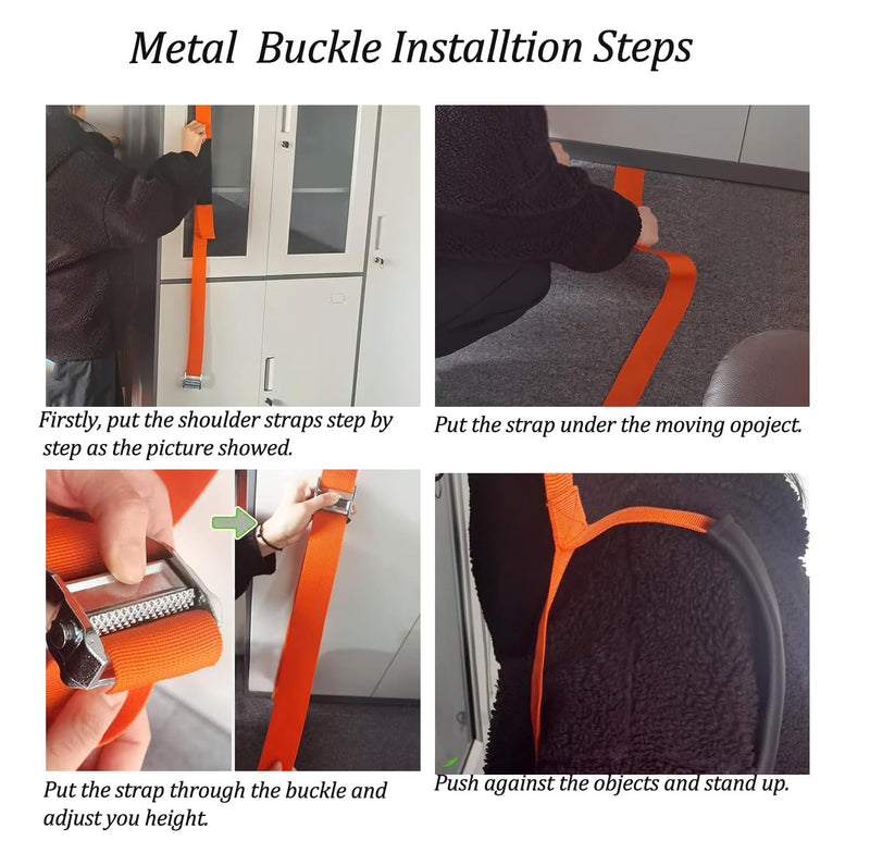 [Australia - AusPower] - Moving Straps 1-Person Lifting and Moving System, Moving Shoulder Straps Lifting with Handle Lifting Straps Up to 600 Pounds for Harness Moving Furniture & Appliances Heavy Objects 