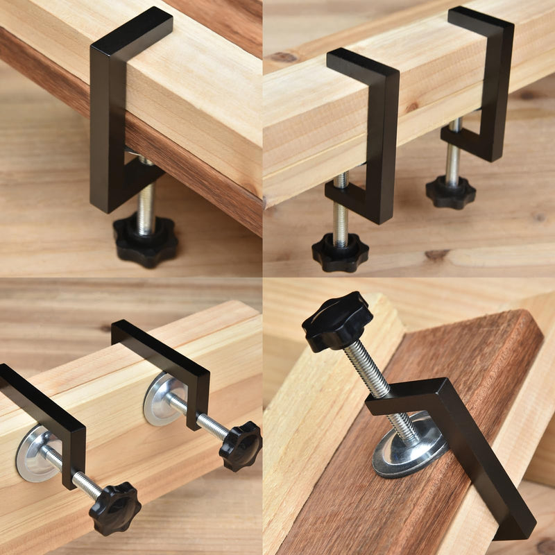 [Australia - AusPower] - G clamps for woodworking, C-Clamp For Wood Plastic Cutting Drilling Reversed C-Clips 10-57mm For Workpiece Fixing Hand Tool Parts (4) 4 