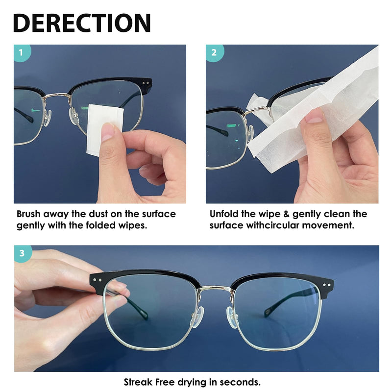 [Australia - AusPower] - 150 Count Lens Wipes for Eyeglasses, Eyeglass Lens Cleaning Wipes Pre-moistened Individually Wrapped Sracth-Free Streak-Free Eye Glasses Cleaner Wipes for Sunglass, Camera Lens, Goggles 150 Count 
