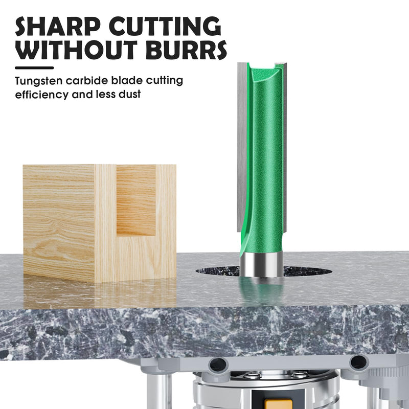 [Australia - AusPower] - Milling Cutter for Router Set Groove Cutter 8 mm Shank 6 Pieces Router Bits Wood Cutter 3 mm 4 mm 5 mm 6 mm 7 mm 8 mm Groove Cutter Wood Router Accessories Milling Drill Bit Drill Bit for Wood Cutting 