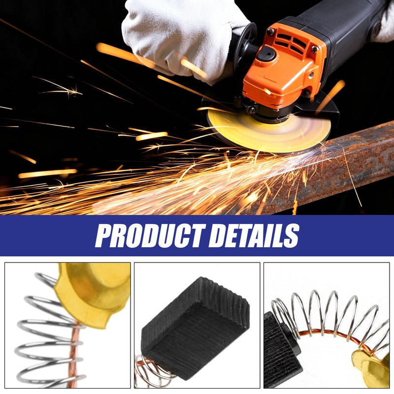 4 Pieces Compatible with Makita + 72 Pieces Carbon Brushes Motor Carbon 12 Sizes | Power Tool Carbon Brushes Replacement Motor Carbon Brushes with Spring for Angle Grinder, Electric Motor Many Power Tools