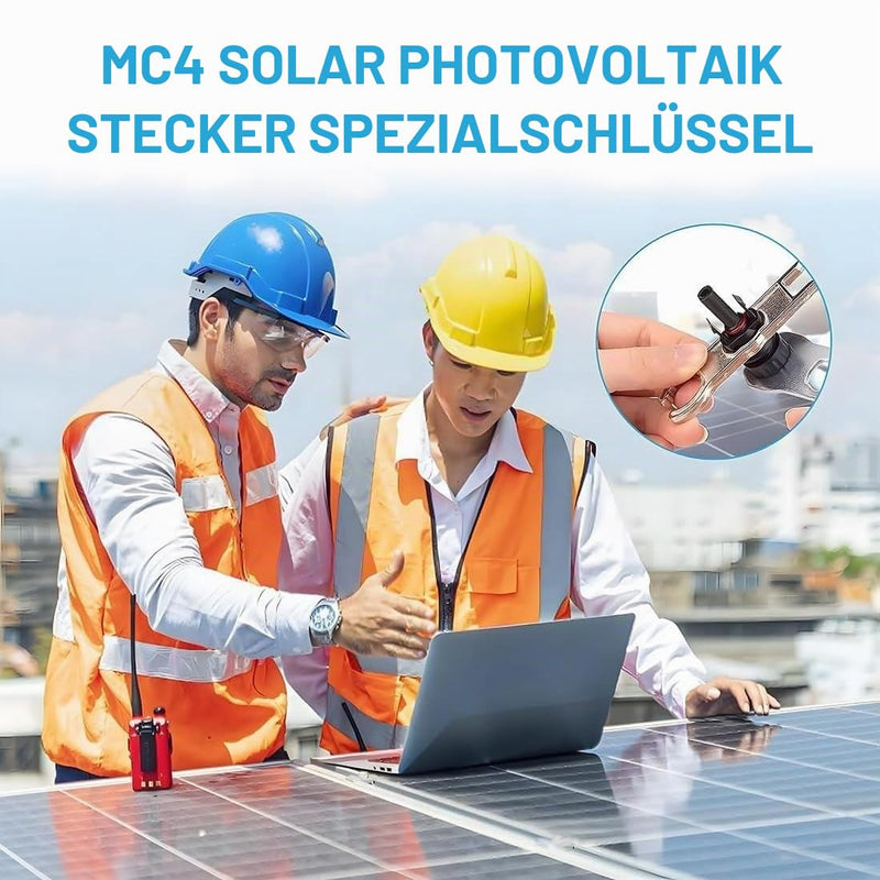 MC4 Key 1 Piece Alloy Material Metal Solar Connector Key Solar Panel Cable Solar Panel MC4 Tool for Mounting Solar PV Panels Silver