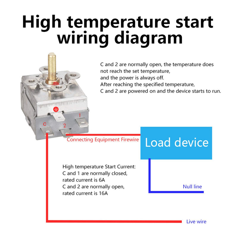 [Australia - AusPower] - Immersion Thermostat, G1/2 Male Thread Hot Water Pipe Thermostat Temperature Controller 0-90°C High Temperature Start, for Heating Systems, Invasive Measurement for Exact Values, Monitoring Heating 