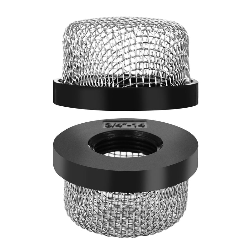 [Australia - AusPower] - 2 Pack Stainless Steel Mesh Strainer, 3/4"-14 Aerator Screen, Compatible with Livewell Pump, Industrial Plumbing Inline, Garden Washers, and Baitwell, Enhancing Filtering and Aeration 2 