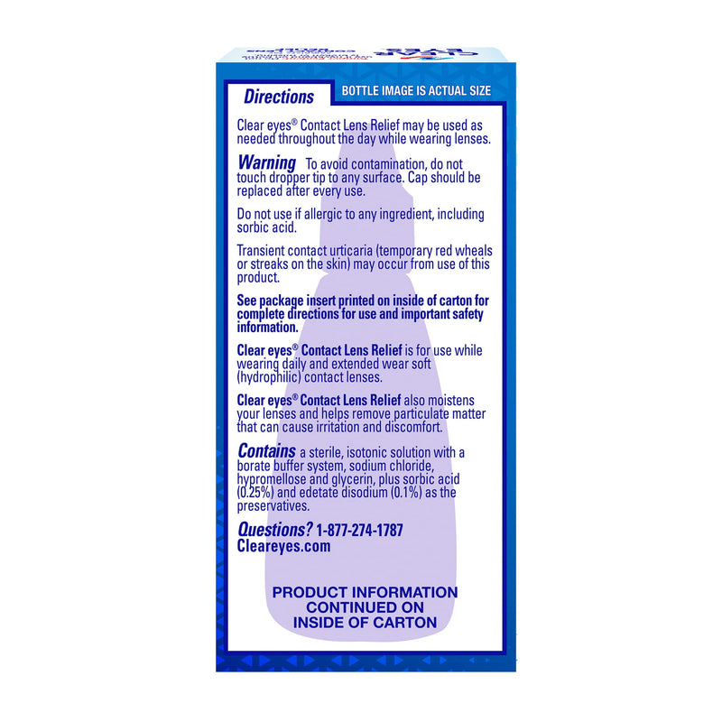 [Australia - AusPower] - Clear Eyes Contact Lens Relief Eye Drops, 0.5 Fl Oz 