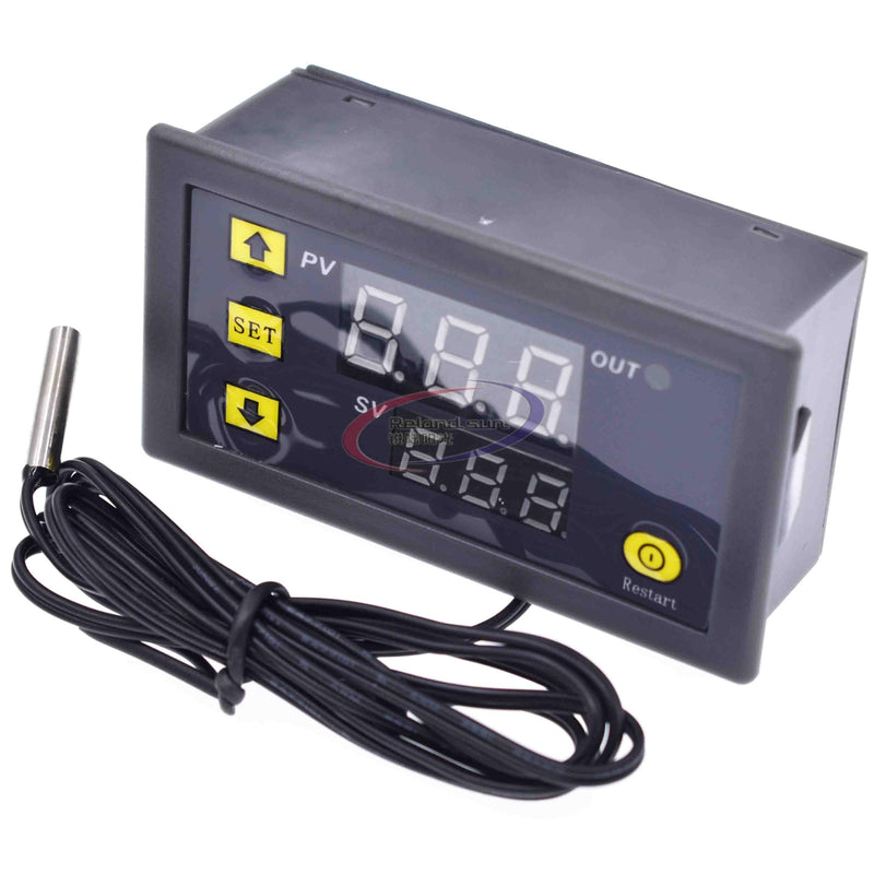[Australia - AusPower] - 5pcs W3230 220V 20A Digital Temperature Controller with NTC Temperature Probe LED Heating Cooling Instrument Regulator Control Range from -50℃ to 120℃ 