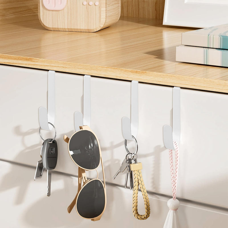 [Australia - AusPower] - Adjustable Cubicle Hooks, Over The Door Hooks, Premium Metal Cubicle Door Hangers, Fit 1 3/8" to 3 1/2" Panels Heavy Duty Holder for Clothes, Towels, Hats, White, 5 Pcs Large 5 Pack 
