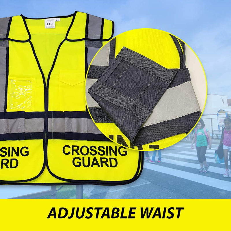 VIEWBRITE Reflective (Class 2) Crossing Guard Vest Lime Green - School Crossing Guard Vest with 5 Point Breakaway High Visibility Yellow/Green Neon X-Large-XX-Large Yellow,lime
