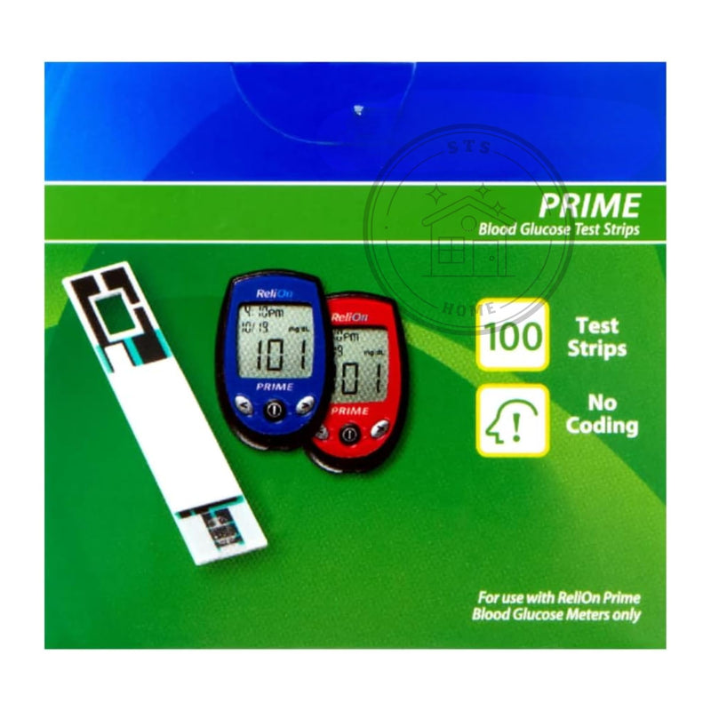 [Australia - AusPower] - Prime Blood Glucose Test Strips | Blood Glucose Test Strips | Test Strips for Diabetes | Blood Sugar Test Strips | Diabetic Test Strips | Prime Test Strips 100 Count + STS Sticker. 100 Count (Pack of 1) 