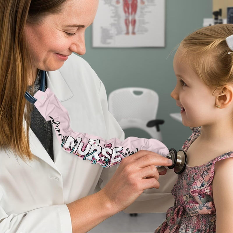 [Australia - AusPower] - Rnyleeg Pink Stethoscope Covers for Nurses Pretty Stethoscope Cover Sleeve Universal Stethoscope Accessories 1 
