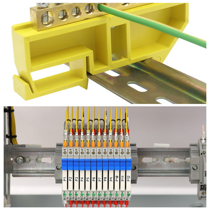 [Australia - AusPower] - MECCANIXITY DIN Rail Slotted Aluminum Mounting Guide 16 Inch x 1.4 Inch x 0.3 Inch for Equipment Installation Pack of 5 Pcs 