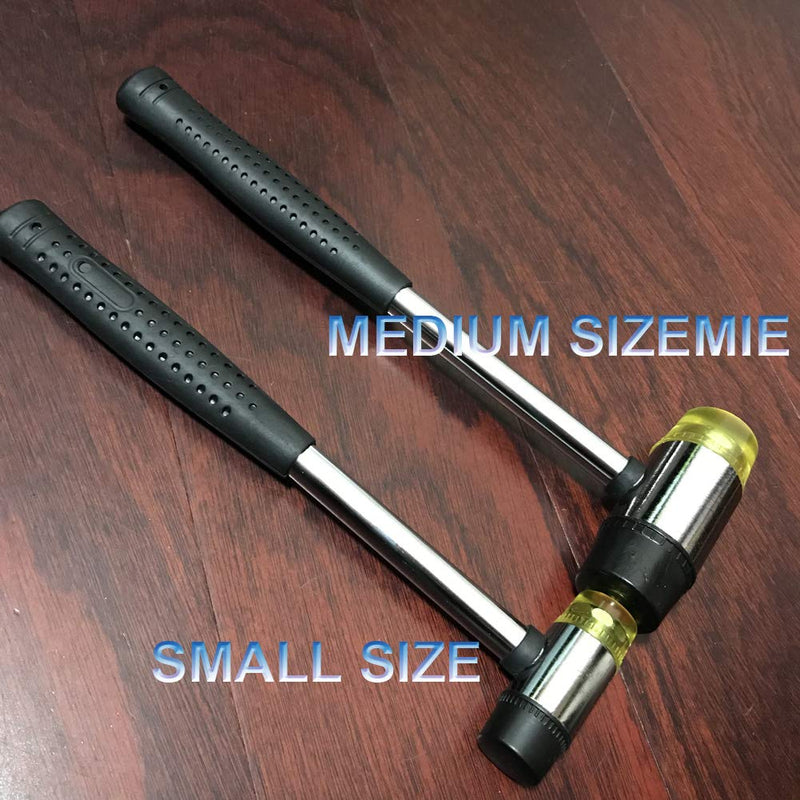 [Australia - AusPower] - Small Rubber Mallet Hammer, Double-Faced Rubber Hammer for Jewelers Kid or women Usage or Light Tapping Work Non-Slip 1 Small Without Replacement Tip 