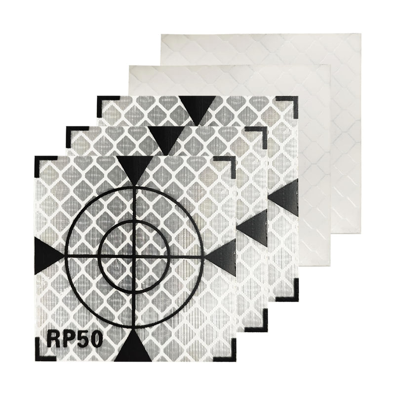 SameYa 100PCS 50MM Paste Up Reflector,White Reflector Targets for Total Stations,Waterproof Survey Target Mark 50 MM