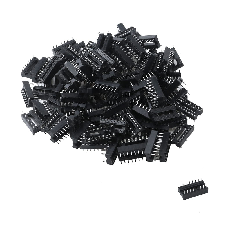 Antrader 100pcs/lot DIP IC Sockets Adaptor Solder Type 16PIN IC Connector