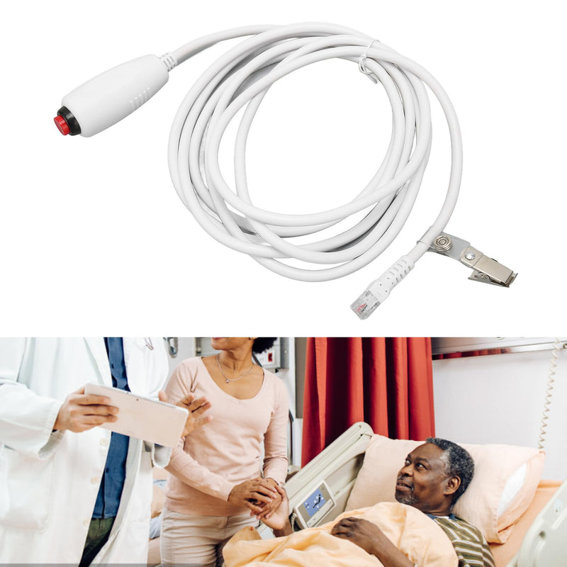 [Australia - AusPower] - Nurse Call Cord, Crystal Head 6P4C Replacement Push Cord Cable for Nurse Station 9.8ft 