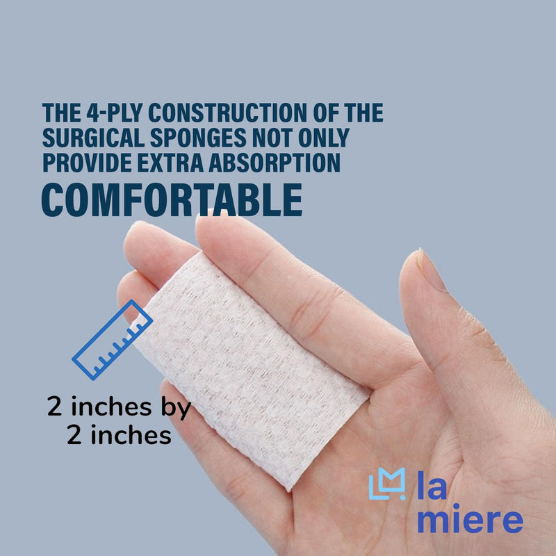 [Australia - AusPower] - Gauze Pads 2"x2" - 200-Pack, 4-Ply Non-Woven Sponges Non-Sterile, All-Purpose Dental and Surgical Sponges Including First Aid Kits and Medical Facilities and All Purpose, 200P 