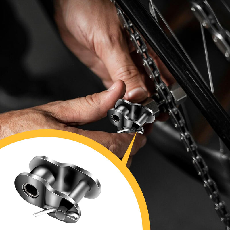 [Australia - AusPower] - 8 Pcs 420 Chain Roller Chain Offset Link 420 Chain Master Link, Half Link, Crank Link 