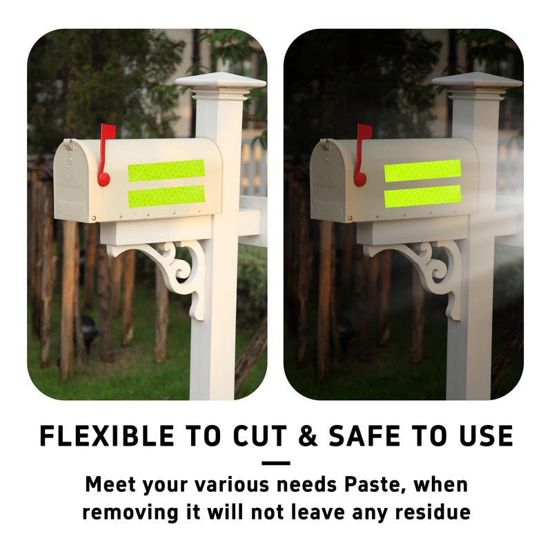 pson Reflective Tape, 4 Inch x 10 Ft Waterproof High Visibility Safety Warning Tape for Cars, Trucks, Trailers, Bicycles(Fluorescent Yellow) Fluorescent Yellow